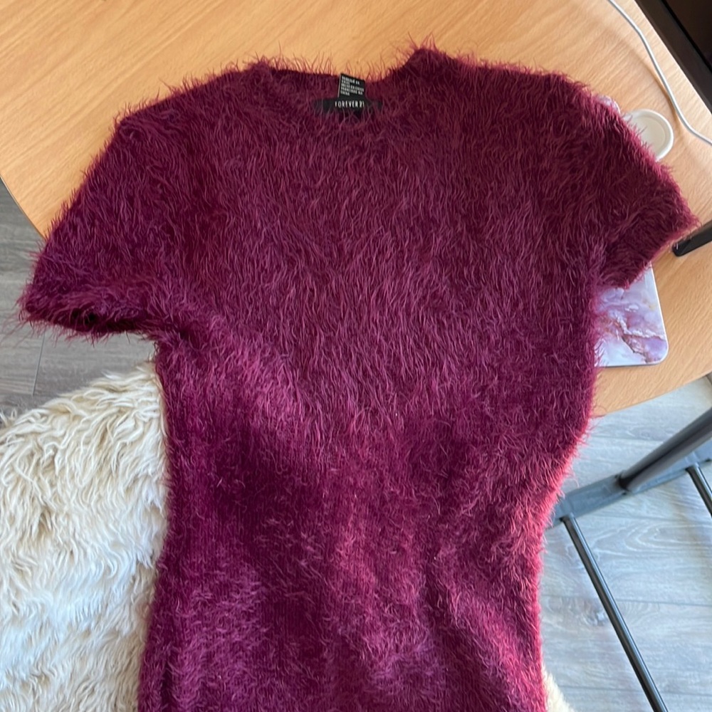 Forever 21 purple fuzzy dress